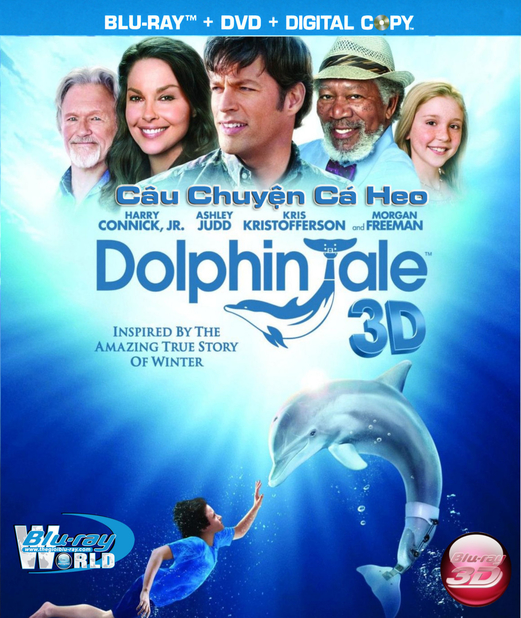 D077. Dolphin Tale - Câu Chuyện Cá Heo 3D 25G (DTS-HD 5.1) 